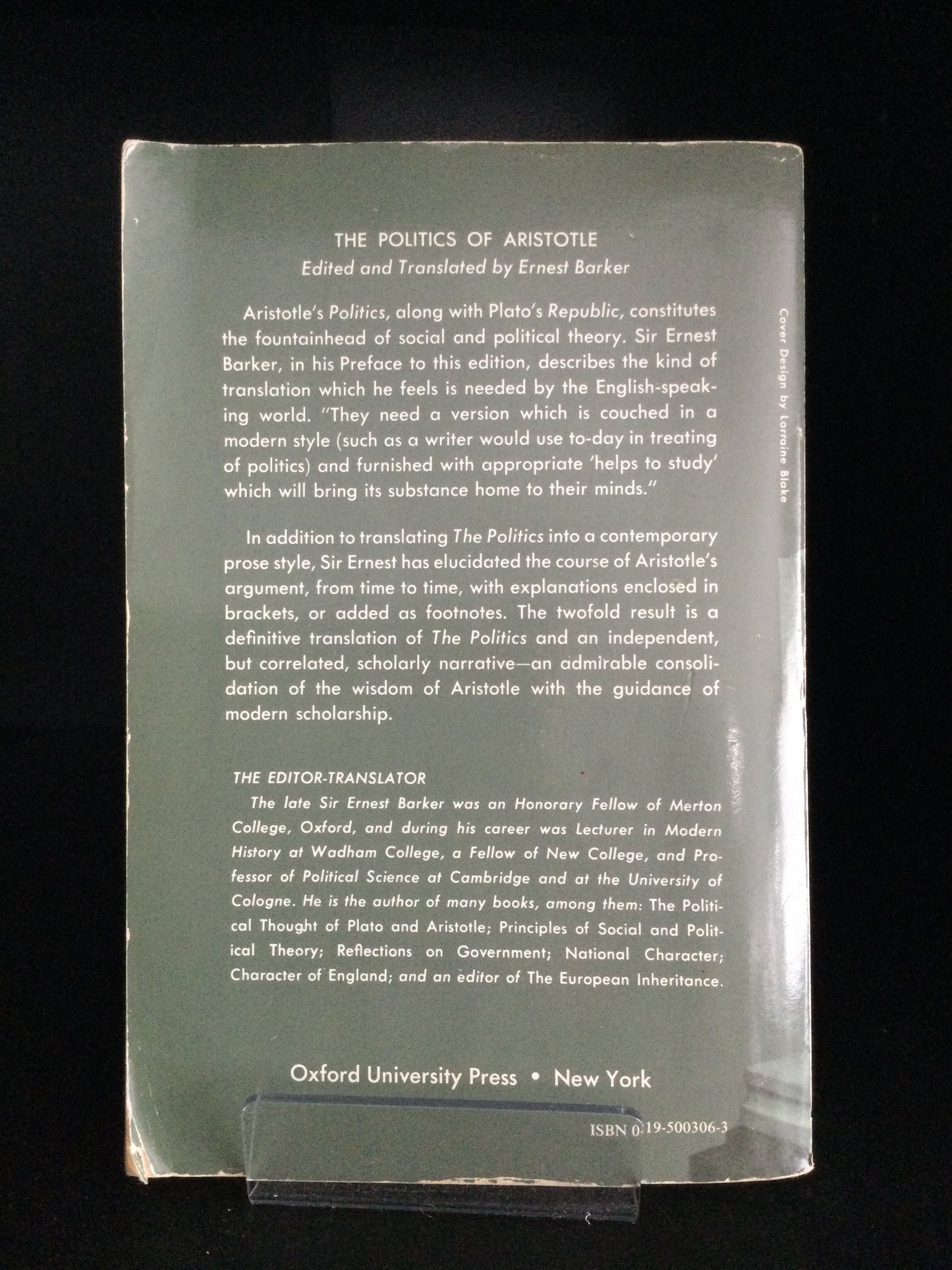 The Politics of Aristotle by Ernest Barker